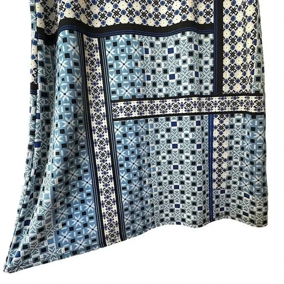 GREAT NORTHWEST INDIGO NWOT SLEEVELESS MAXI DRESS NAVY BLUE WHITE AQUA | MEDIUM - Picture 6 of 10